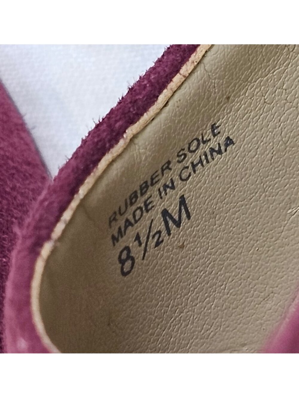 Ann Taylor Eryn Suede Pump 2.75” Kitten Heel Pointed Toe Scarpin 8.5 Plum Rose - Picture 13 of 13